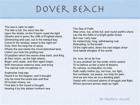 What Is the Meaning of the Last Stanza in “Dover Beach”?